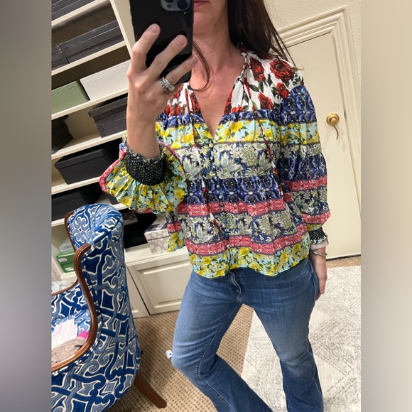 Alice + Olivia Marlyn Silk Blend Tie Top - Picture 8 of 10